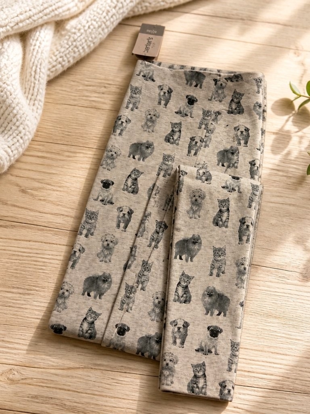 Carter's Beige Kids Leggings with Pet Print